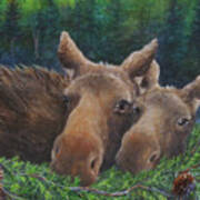 Momma Moose Art Print