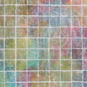 Monet's Garden Squared Pastel Abstract Art Print