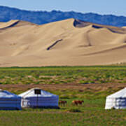 Mongolia, Gobi Desert, Khongoryn Els Dunes Art Print