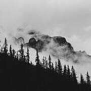 Moody Mountain Forest In Canada Art Print