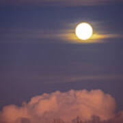 Moon Rise Over South Florida Art Print