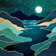 Moon Water Vista Art Print