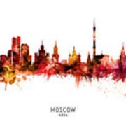 Moscow Russia Skyline #95 Art Print