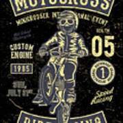 Motocross Dirt Racing Art Print