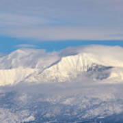 Mount Nebo In Winter. Nephi, Utah Art Print