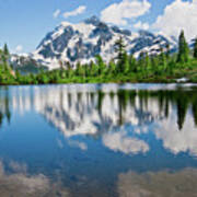 Mount Shuksan Reflected In Picture Lake Art Print