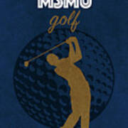 Mount St. Mary's University College Golf Sports Vintage Poster Art Print
