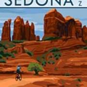 Mountain Biking Slim Shady Trail, Sedona, Arizona Poster by PJ Steinholtz -  Pixels