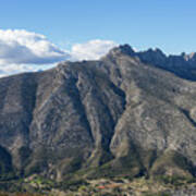 Sierra De Bernia Mountain Ridge And Clouds Art Print