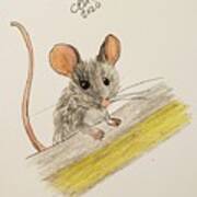 Mouse On The Lookout Art Print