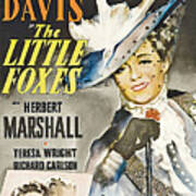 Movie Poster For ''the Little Foxes'', With Bette Davis, 1941 Art Print