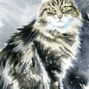 Muffin Cat Painting Art Print