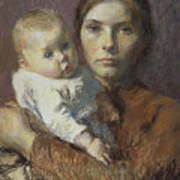 Mother And Child By Gari Melchers Art Print