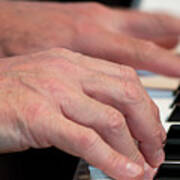 Musician's Hands Playing Piano Art Print