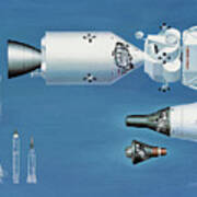 Nasa Spacecraft Comparison Art Print