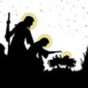 Nativity At Dark Art Print