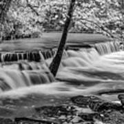 Natural Dam Falls In Infrared Monochrome Art Print