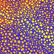 Neuron Abstract Purple Blue Yellow Art Print