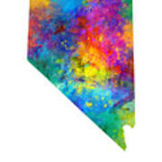 Nevada Watercolor Map #93 Art Print