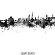 New Bern North Carolina Skyline #95 Art Print
