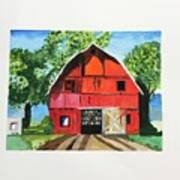 New England Barn Scene After M Sievers Art Print