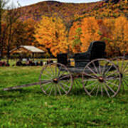 New Hampshire Buggy And Fall Colors Art Print