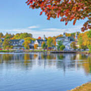 New Hampshire Fall Colors In Meredith At Lake Winnipesaukee Art Print
