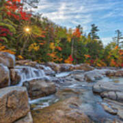 New Hampshire Fall Foliage At Lower Falls Art Print