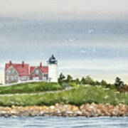 Nobska Lighthouse Falmouth Cape Cod Art Print
