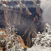 North Rim Grand Canyon Snow Art Print