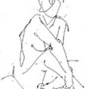 Nude-female-drawing-19 Art Print