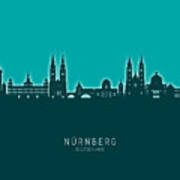 Nurnberg Germany Skyline #95 Art Print