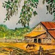 Old Barn In Napa Art Print