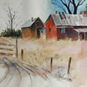 Old Red House Art Print