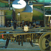 Railroad Machinery - Old Shay Steam Locomotive Piston And Wheel Art Print