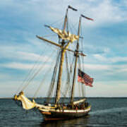 Old Tall Ship In Pensacola Bay Art Print