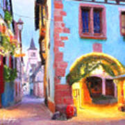 Old Town Riquewhir Art Print