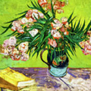 Oleanders And Books By Vincent Van Gogh 1888 Art Print