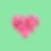 One Pink Heart Art Print