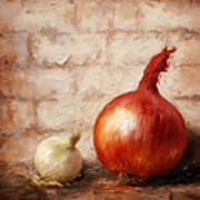 Onion And Garlic Art Art Print
