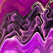 Open Oyster Abstract - Purple Art Print