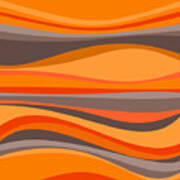 Orange Dance Abstract Art Print