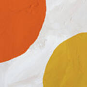 Orange, Yellow And White Art Print