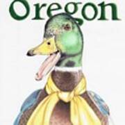 Oregon Duck Art Print