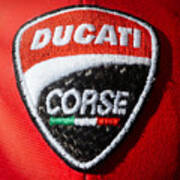 Original Ducati Logo Hood Emblem Art Print