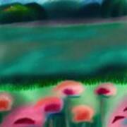 Out In The Field Painting Field Flowers Stormy Sky Impressionist Landscape Naive Abstract Art Art Work Artist Background Blend Blood Canvas Color Cubism Design Details Dizziness Doodle Drops Art Print