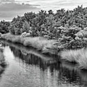 Outer Banks Passage To The Atlantic Bw Art Print