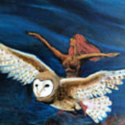 Owl Flight Art Print