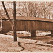 Pa Country Roads - Enslow Covered Bridge Over Sherman Creek No. 4as - Perry County Art Print