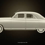 Packard Eight Sedan Black And White Art Print